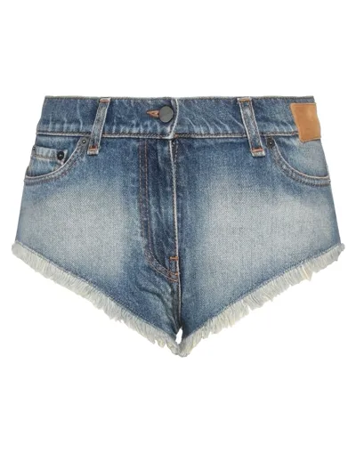 Palm Angels Denim Shorts In Blue