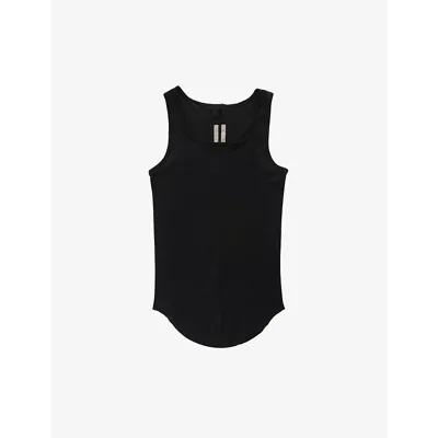 Rick Owens Kids' Cotton Jersey Tank Top In Black