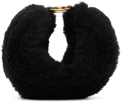 Max Mara Black Teddy Clutch Bag