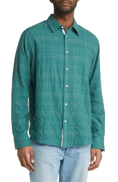 Rag & Bone Gus Plaid Button-up Shirt In Green