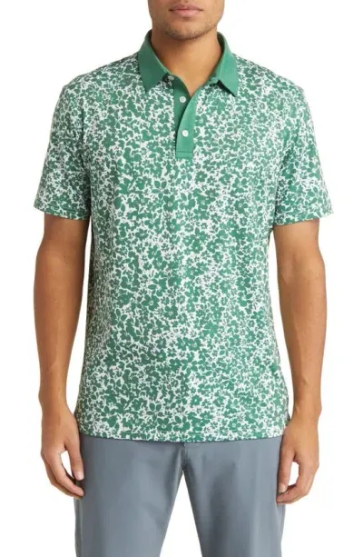 Mizzen + Main Versa Floral Performance Golf Polo In Fairway Floral Print