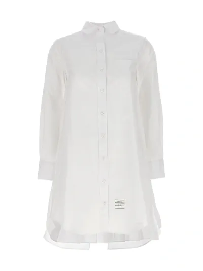 Thom Browne Shirt Dress Dresses White