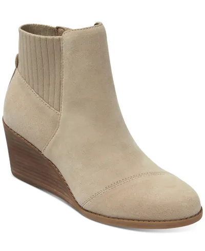 Toms Women's Sadie Wedge Booties Women's Shoes In Natural