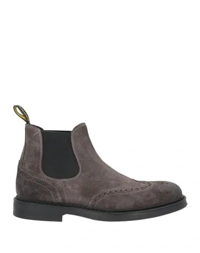 Doucal's Man Ankle Boots Lead Size 8 Soft Leather In Grey