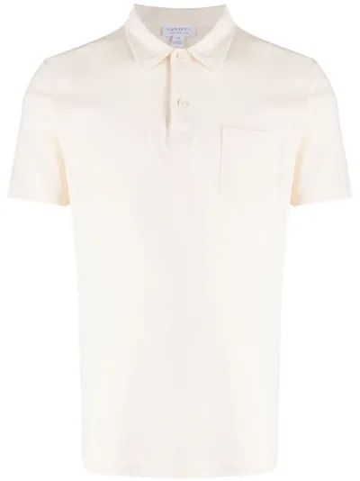 Sunspel Riviera Short-sleeve Polo Shirt In Neutrals