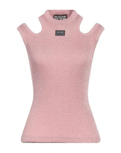 Versace Jeans Couture Woman Tank Top Pink Size 10 Viscose, Polyester, Polyamide