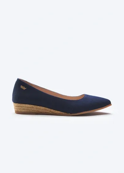 Viscata Rubina Canvas Flat In Blue