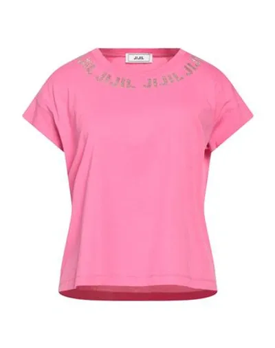 Jijil Woman T-shirt Fuchsia Size 4 Cotton In Pink