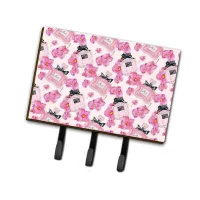 Caroline's Treasures Bb7510th68 Watercolor Pink Flowers & Perfume Leash Or Key Holder, 6 X 2 X 9 In. In Multi