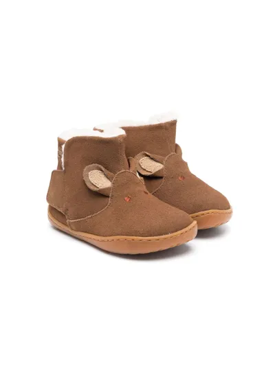 Camper Kids' Pop-up Animal-ears Detail Boots In Brown