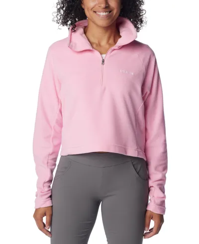 Columbia Women's Glacial Cropped Ii Sportswear Fleece 1/2-zip Top In Wild Rose