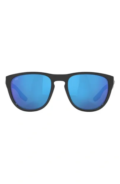 Costa Del Mar Irie Mir 580p 06s9082 908204 Round Polarized Sunglasses In Blue