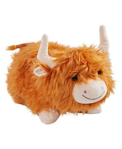 Pillow Pets Babies' Pillow Pet Highland Cow Plush Pillow In Brown