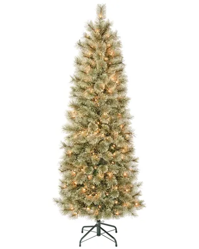 First Traditions 6ft Arcadia Pine Cashmere Slim Tree With 150 Clear Lights In Green