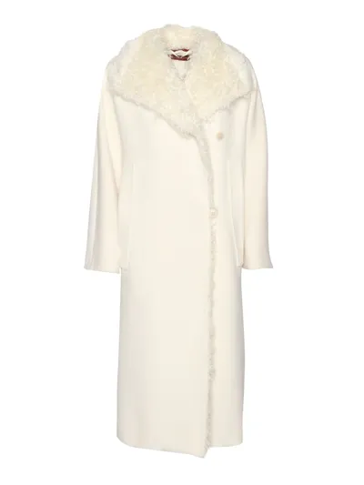 Max Mara Verve Coat In White