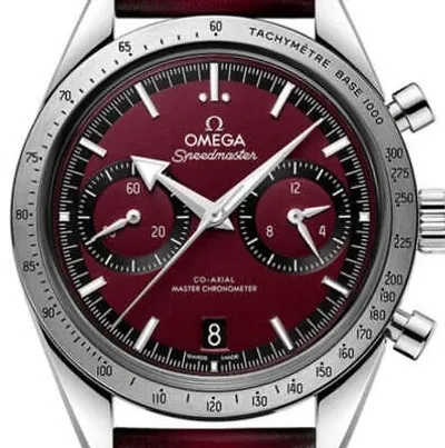 Pre-owned Harley-davidson Omega Speedmaster '57 Chronograph Burg Dial 40.5mm 332.12.41.51.11.001