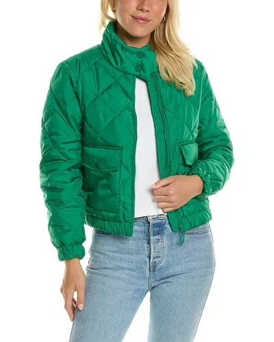 Urban Republic Thin Diamond Quilted Jacket In Green