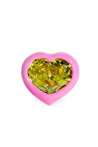 Dans Les Rues Lux Heart Ring In Mixed Colours