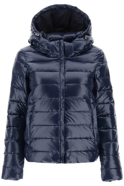 Pyrenex Spoutnic 2 Shiny Short Down Jacket In Blue