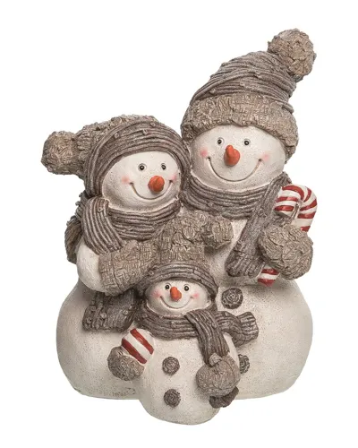 Transpac Resin 10.5in Multicolor Christmas Merry Snowman Family