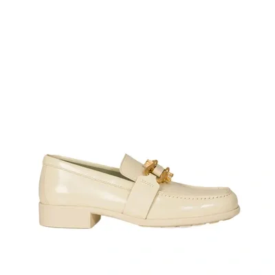 Bottega Veneta Madame Horse-bit-embellished Leather Loafers In White