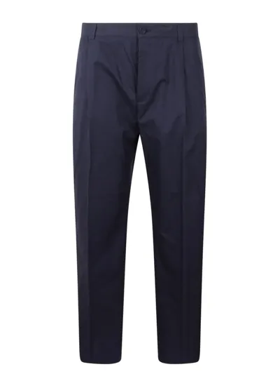 Dior Homme High Waist Straight Leg Pants In Blue