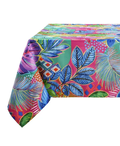 J Queen New York Hanalei Umbrella Tablecloth, 60" X 85" In Blue