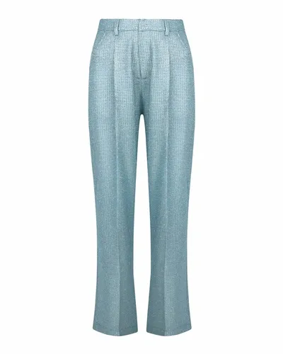 Forever Unique Women's Metallic Trouser In Blue