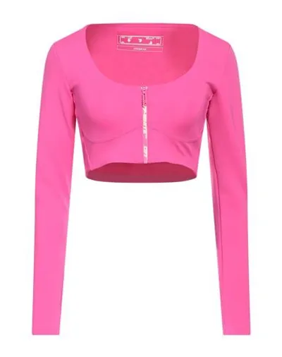 Off-white Woman Top Fuchsia Size M Polyamide, Elastane In Pink