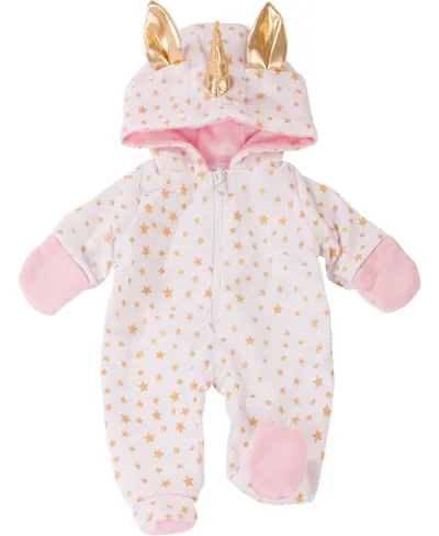 Götz Babies' One Piece Unicorn Costume Pajama Sleeper In Multi