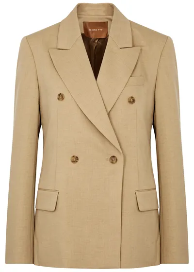 Rejina Pyo Dana Double-breasted Blazer In Beige