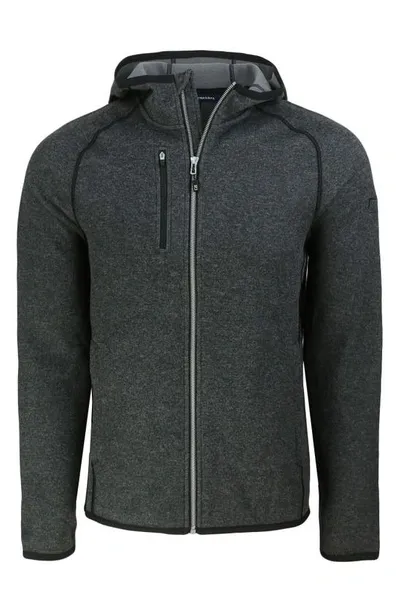 Cutter & Buck Mainsail Knit Hoodie In Charcoal Heather