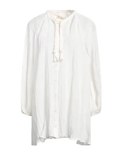 Manebi Manebí Woman Shirt Off White Size 8 Linen, Polyamide