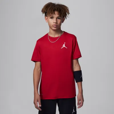 Jordan Kids' Little Boys Jumpman Air Embroidered Short-sleeve T-shirt In Red