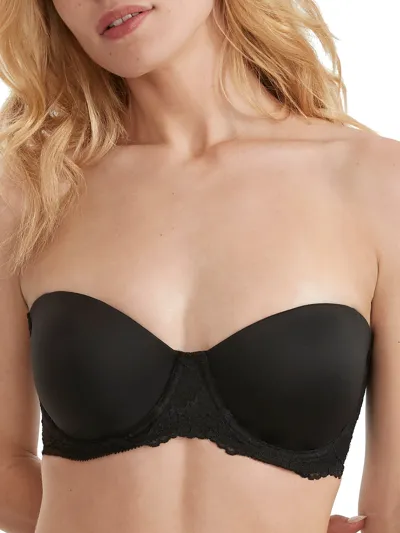 Va Bien Enchante Push-up Strapless Bra In Black