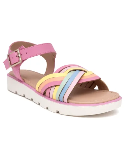 Sugar Kids' Little And Big Girls Annabel Platform Sandals In Rose