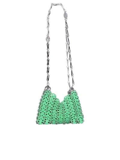 Rabanne Woman Shoulder Bag Light Green Size - Metal