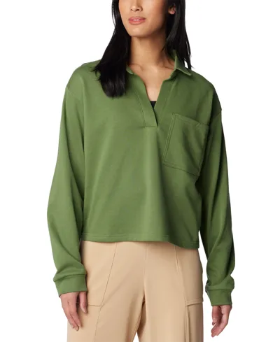 Columbia Women's Trek Collared Crew Long-sleeve Top In Canteen