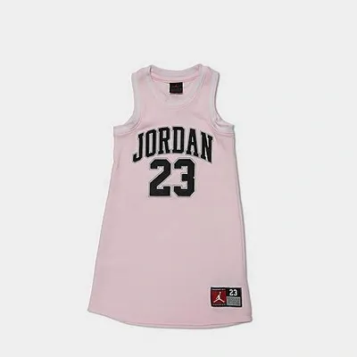 Nike Jordan Girls' Little Kids' 23 Jersey Shirt Dress In Pink Foam