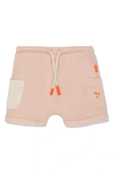 Mon Coeur Babies' Knit Drawstring Shorts In Misty Rose