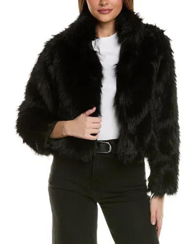 Adrienne Landau X Revolve Faux Fox Fur Jacket In Black