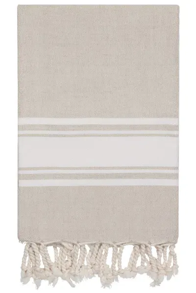 Ailera Noemie Hammam Towel - Arctic White