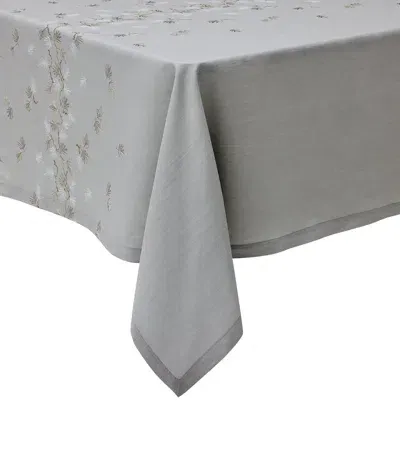 Alexandre Turpault Linen Embroidered Tablecloth In Gray