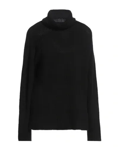 Alpha Studio Woman Turtleneck Black Size 8 Recycled Wool, Viscose, Polyamide, Cashmere