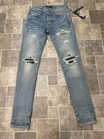 Pre-owned Amiri Brown Patch Mx1 Jeans In Blue