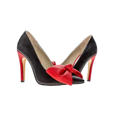 Anabella By Rossy Sanchez Women's Black / Red Reason Pumps- Black & Red In Black/red