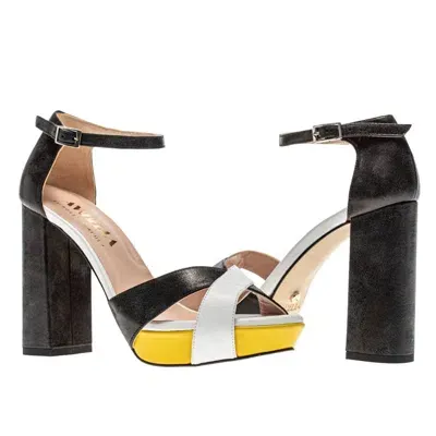 Anabella By Rossy Sanchez Women's Black / Yellow / Orange Actitud Black, Yellow & White In Black/yellow/orange