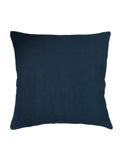 Anaya So Soft Linen Pillow Down Alternative Insert In Navy Blue