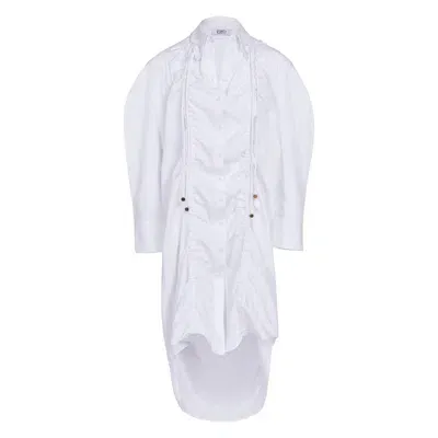 Asantii Women's Obasima Drawstring Shirt Dress - White