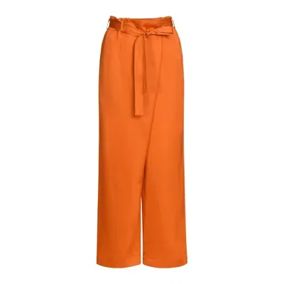 Asantii Women's Yellow / Orange Neza Wrap Trousers - Apricot In Yellow/orange